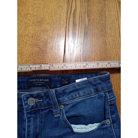 LUCKY BRAND Jeans Shorts Womens 6 / 28 Blue BERMUDA Summer Preowned Used Spring - Picture 6 of 10
